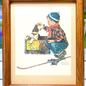 VTG  Norman Rockwell Love at First Sight, Lithograph | Framed 1978